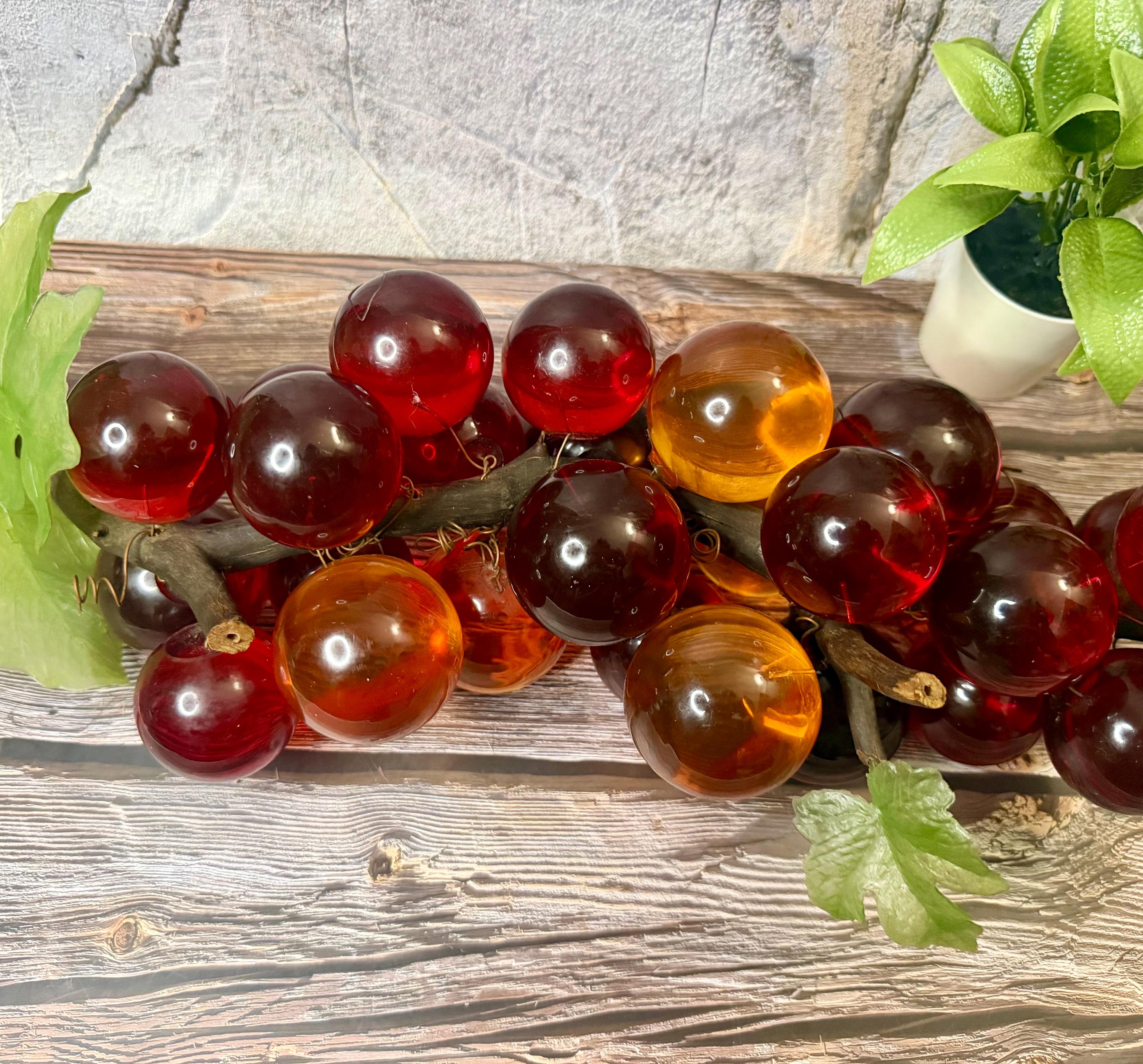 Mid Century Lucite Vintage Grapes - Etsy