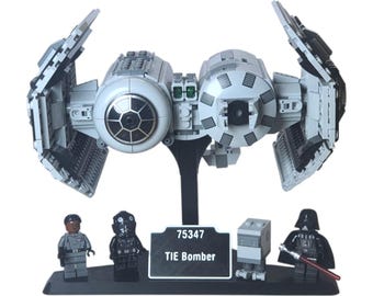 Supporto espositore per LEGO Star Wars 75347 TIE Bomber / 4 slot per minifigure