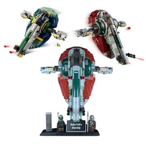 Support Display Stand for LEGO Star Wars 75433 Jango Fett's Starship | 75312 Boba Fett's Starship / 2-3 minifigures slots