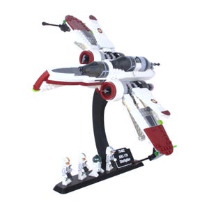 Support Display Stand for LEGO Star Wars ARC-170 Strafighter 75402 / 4 minifigures slots