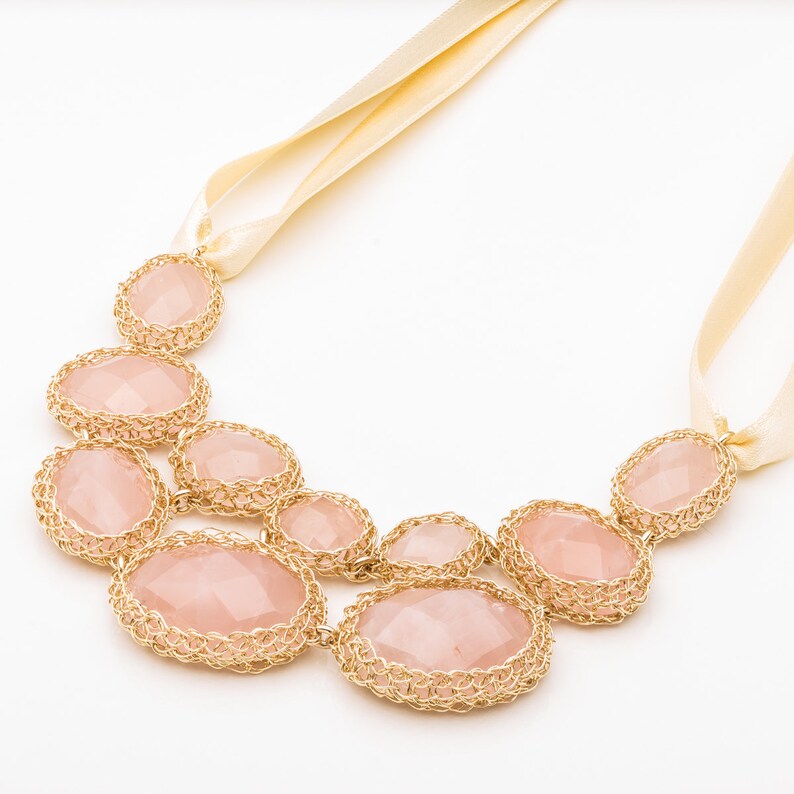 pink wedding necklace
