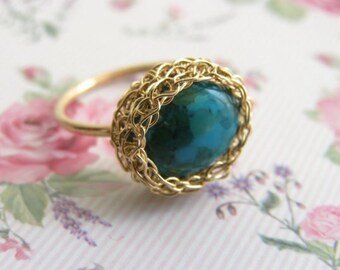 Turquoise Ring, Oval Turquoise ring, December birthstone ring, Gemstone ring, Stacking Ring