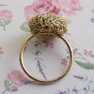 Turquoise Ring, Oval Turquoise ring, December birthstone ring, Gemstone ring, Stacking Ring image 4