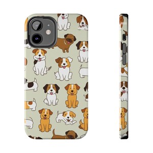 Cute Dog Pattern Tough Phone Cases - Pet Lover Gifts, Dog-Themed Accessories, Durable Cases, Dog Owner Present, Cute Animal Designs