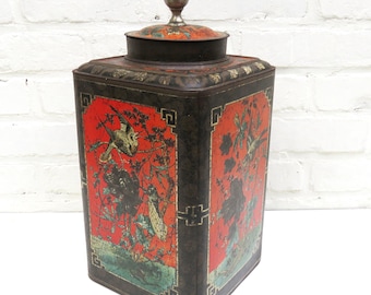 Old Tin, Vintage Tin, Lefevre Utile (lu) Biscuit Box, Art Nouveau