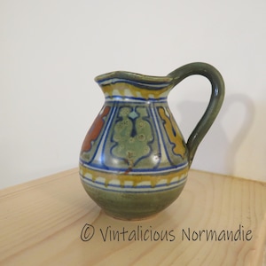 Antique PZH GOUDA Plateel Pottery Miniature VASE Decor Rhodian - Dutch Handpainted Art Nouveau Mat Glaze Ceramic by Plateel Zuid Holland