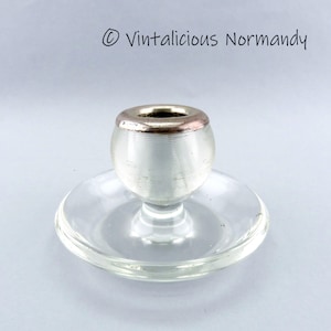Antique Glass Silver Match Holder with Striker - Solid Sterling Silver UK English 1900s Barware - Collectible Item -