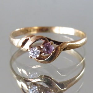 English 9K 375 Gold Topaz Ring - Band Ring UK Ireland hallmarked - Collectible Item -