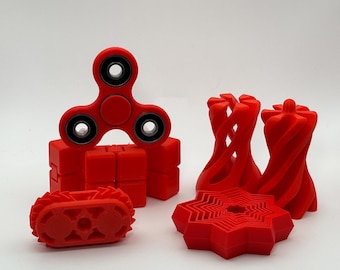 The Fidget Box – Lot de 7 jouets articulés Fidget | Coffret sensoriel | Anti -stress pour adultes et enfants de 8 ans et plus | Lot de jouets pour le TDAH - France