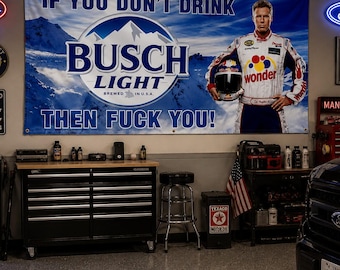 Lustige Busch Licht Fahne – Wenn Du kein Busch Licht trinkt, dann melde Dich! Frat Hausdekor | Man Höhle Flagge