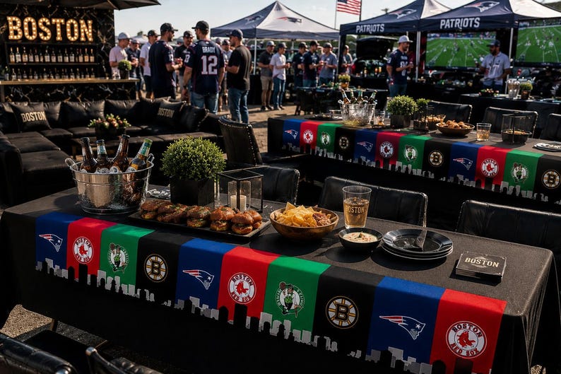 Bandeira Esportiva de Boston, Nova Inglaterra – Patriots, Red Sox, Celtics, Bruins - Bandeira de Parede | Decoração para Garagem ou Espaço Masculino | Presente para Fã de Boston imagem 5