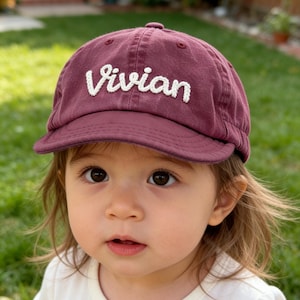 Custom Baby Hat, Baby Name Baseball Hat, Embroidered Baby Summer Hat, Newborn Ball Hat, Toddler Sun Hat, Vocation Gift, First Birthday Gift