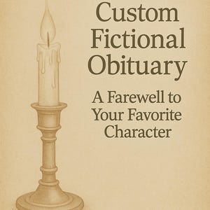Custom Fictional Obituary – A Farewell to Your Favorite Character