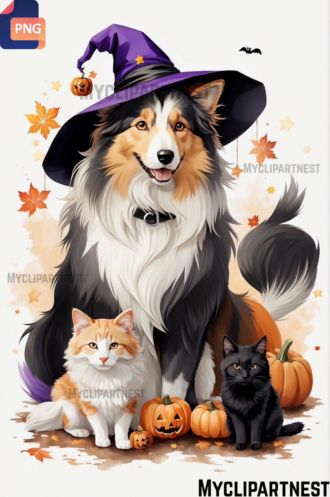 Cute Halloween PNG – Dog and Cats Halloween Clipart – Spooky & Trendy ...