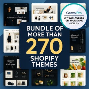 Pacchetto di modelli Shopify, Temi Shopify Premium, Pacchetto di temi Shopify tutto in uno, Pacchetto di modelli Shopify, Modelli per negozi