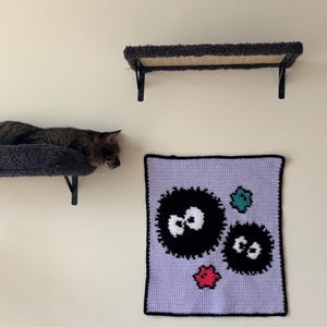 Sprites Tapestry Crochet Pattern PDF | studio ghibli crochet pattern, sprites, cute wall decor, diy crochet tapestry