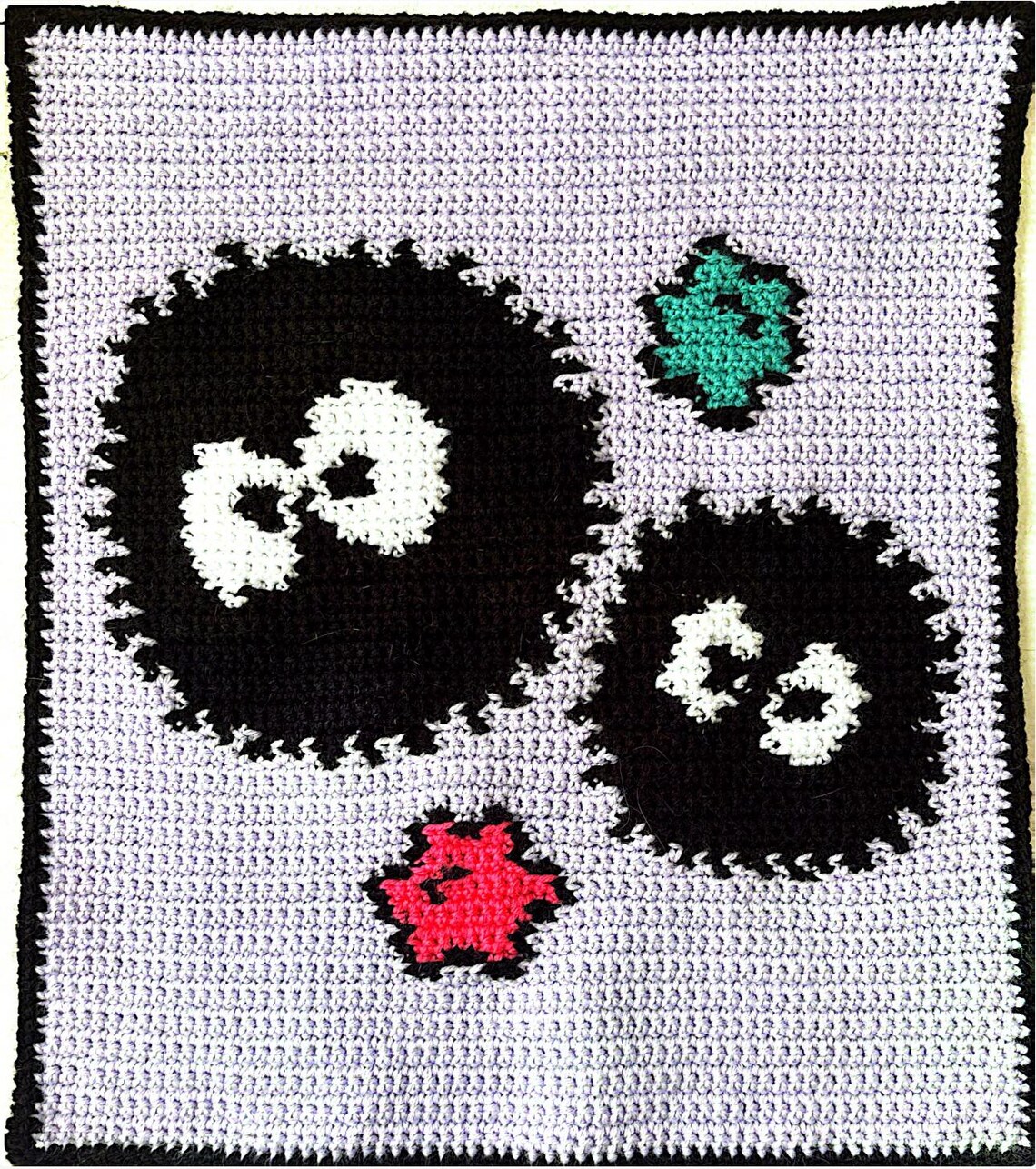 Sprites Tapestry Crochet Pattern: Studio Ghibli DIY Wall Decor (PDF ...