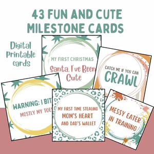 Cartes d'étape numériques pour bébés roses bohèmes