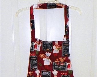 Mens Italian Chef  BBQ A Style Apron Summertime fun for all the outdoor cooking activities, lined, durable excellent clothing protecter