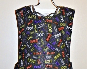Halloween Kitchen Cobbler Lined Apron Boo Handmade for Kitchen Cooking Craft Activities Excellent Clothing Protector