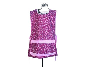 Fabulous Kitchen Cobbler Lined Apron Purple Swirls. Handmade Kitchen Cooking Craft Activities Excellent Clothes Protector