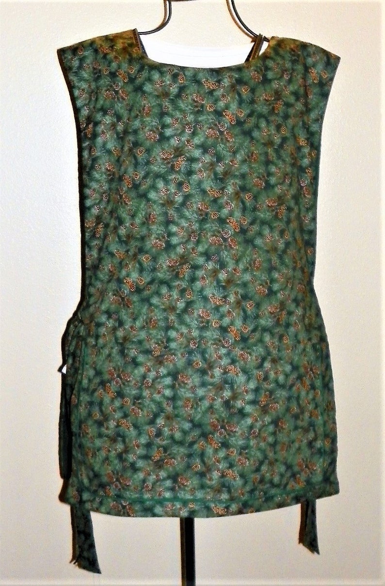 Holiday Season Kitchen Cobbler Lined Apron Smock Pinecones Handmade Kitchen Cooking Craft Activities Excellent Clothing Protectors