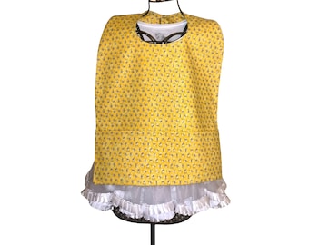 Fabulous Bees Cotton With Pocket Adult Bib Clothing Protector