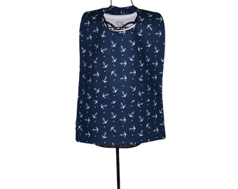 Awesome Anchors Cotton With Pocket Adult Bib Clothing Protector