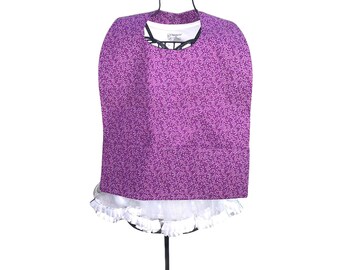 Unique Paint Dots Cotton With Pocket Adult Bib Clothing Protector