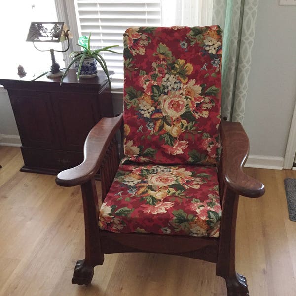 Reserved Morris Style Vintage Recliner - Tiger Oak Vintage Chair - Antique 1930's  Style Recliner