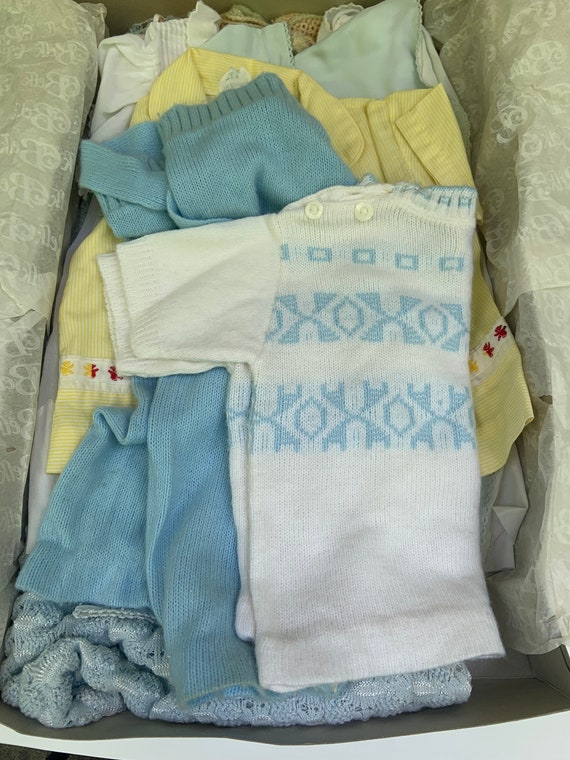 Vintage Baby Clothes - Boy Baby Items - Doll Clot… - image 1