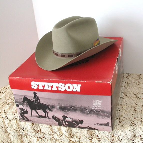 Reserved Vintage Stetson Hat and Box Cowboy Vintage Etsy
