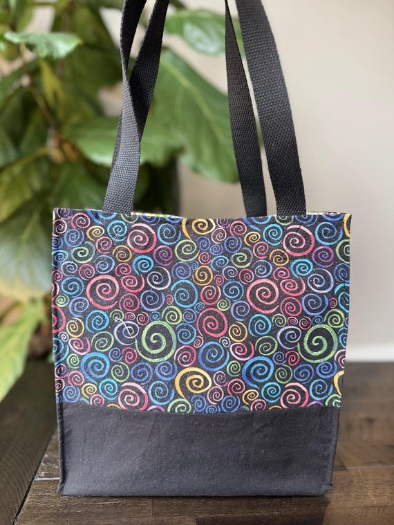 渦巻き模様の小さめサイズのトートバッグ - Etsy 日本
