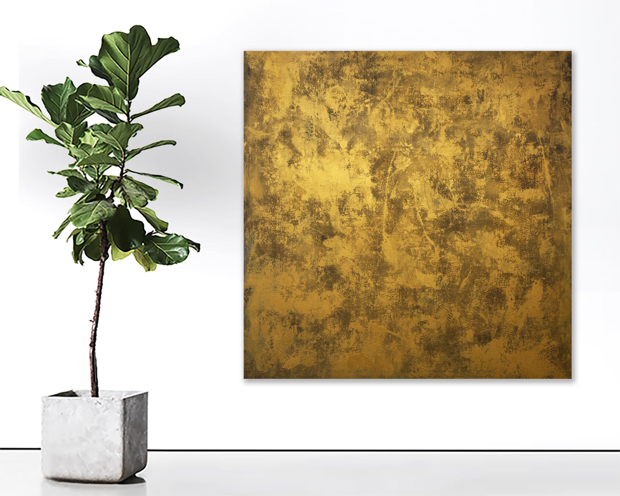 Gold Gemälde Abstraktes Gemälde Großes Gold Gemälde Moderne | Etsy
