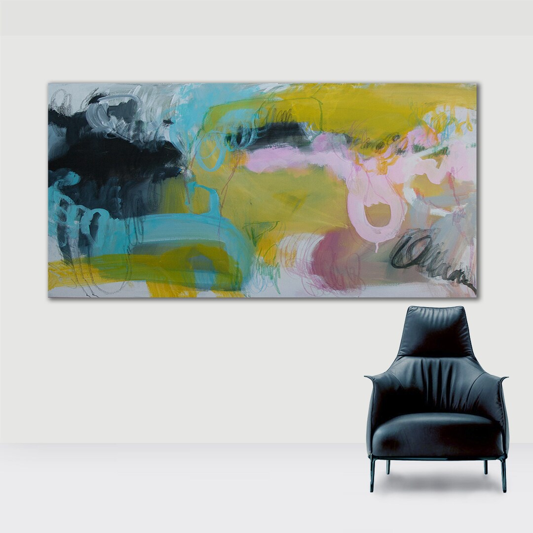 Large Modern Abstract Art for Your House Office or Cottage Etsy