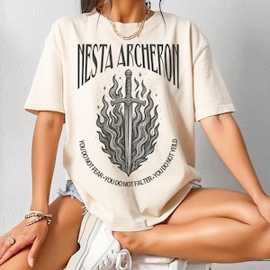 Nesta Archeron - ACOSF inspired comfort colors tee - Book lovers - ACOTAR lovers