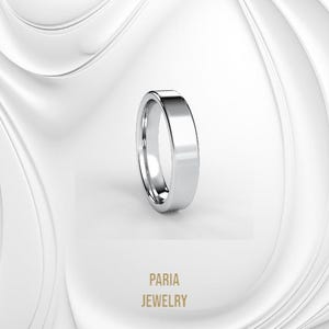 5mm Classic Gold Wedding Band – Unisex High Polish Comfort Fit Ring – Minimalist Timeless Design by Paria Jewelry
