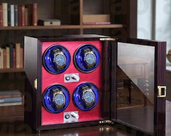 Automatik Uhrenbeweger Vitrine | Stiller Motor, Geschenk für Männer