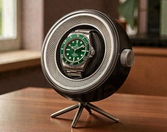 Automatic Watch Winder , Rechargeable 1 Slot,  LED Light,Luxury Gift for Men