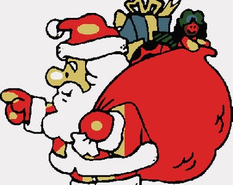 Santa claus digital embroidery design, Santa digitized embroidery design