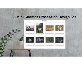 Gnomes mini cross stitch patterns pdf