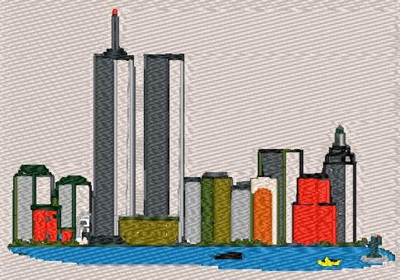 Twin Towers Embroidery Design: Create a Lasting Tribute - Etsy