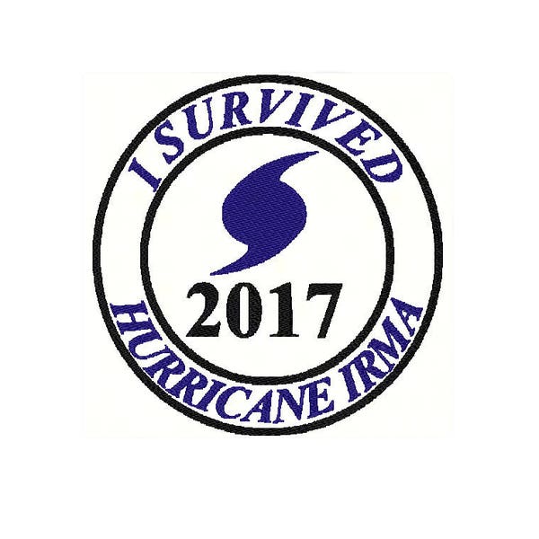 I survived hurricane irma 2017 embroidery design