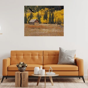 Fall cabin scene cross stitch pattern pdf