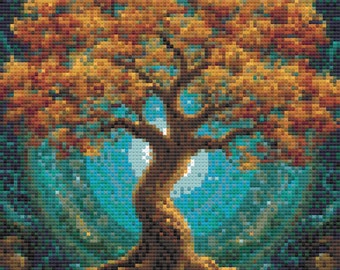 Patrón de punto de cruz del Árbol de la Vida en PDF: un diseño hermoso e inspirador