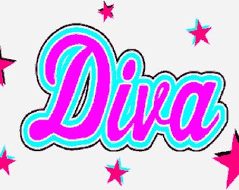Diva embroidery design