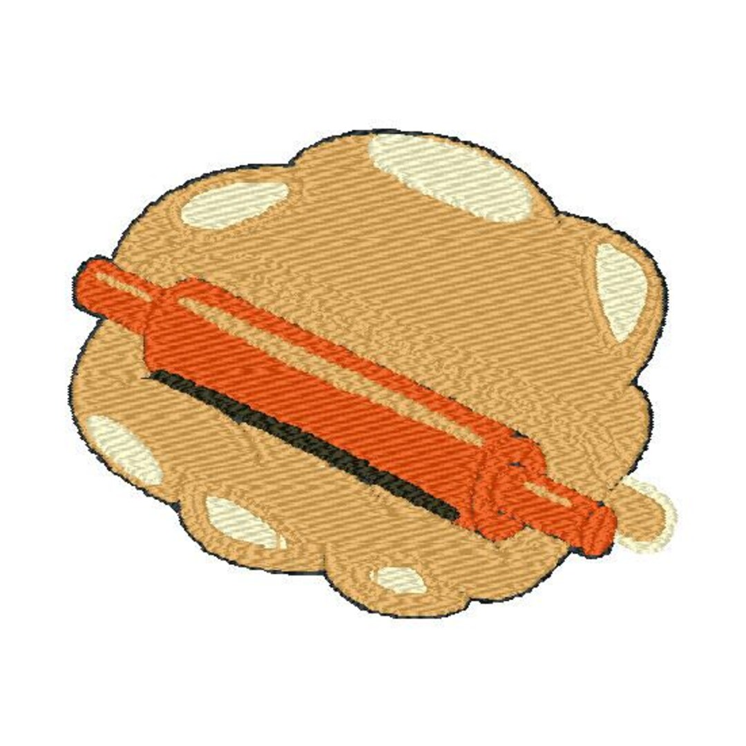 Dough and Rolling Pin Embroidery Design Etsy
