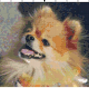 Cross stitch pomeranian dog pdf pattern