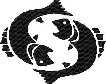 Diseño de bordado del horóscopo de Piscis: el regalo perfecto para los amantes del zodiaco.