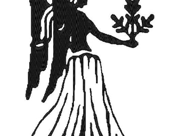 Diseño de bordado de Virgo - Patrón del signo zodiacal del horóscopo